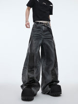 wasteland style loose denim pants nc0121