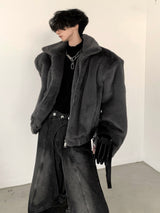 monochrome boa jacket nc0105