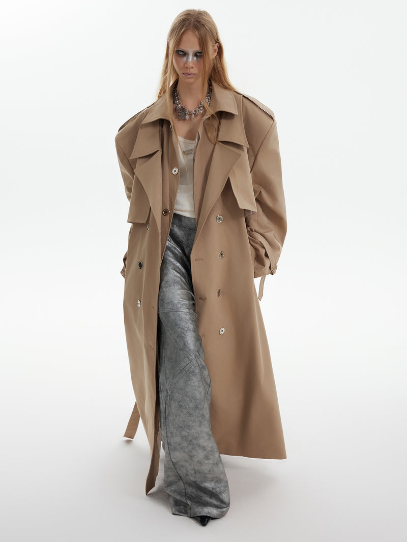 mode silhouette trench coat nc0162