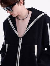 bicolor zip up hoodie nc0173